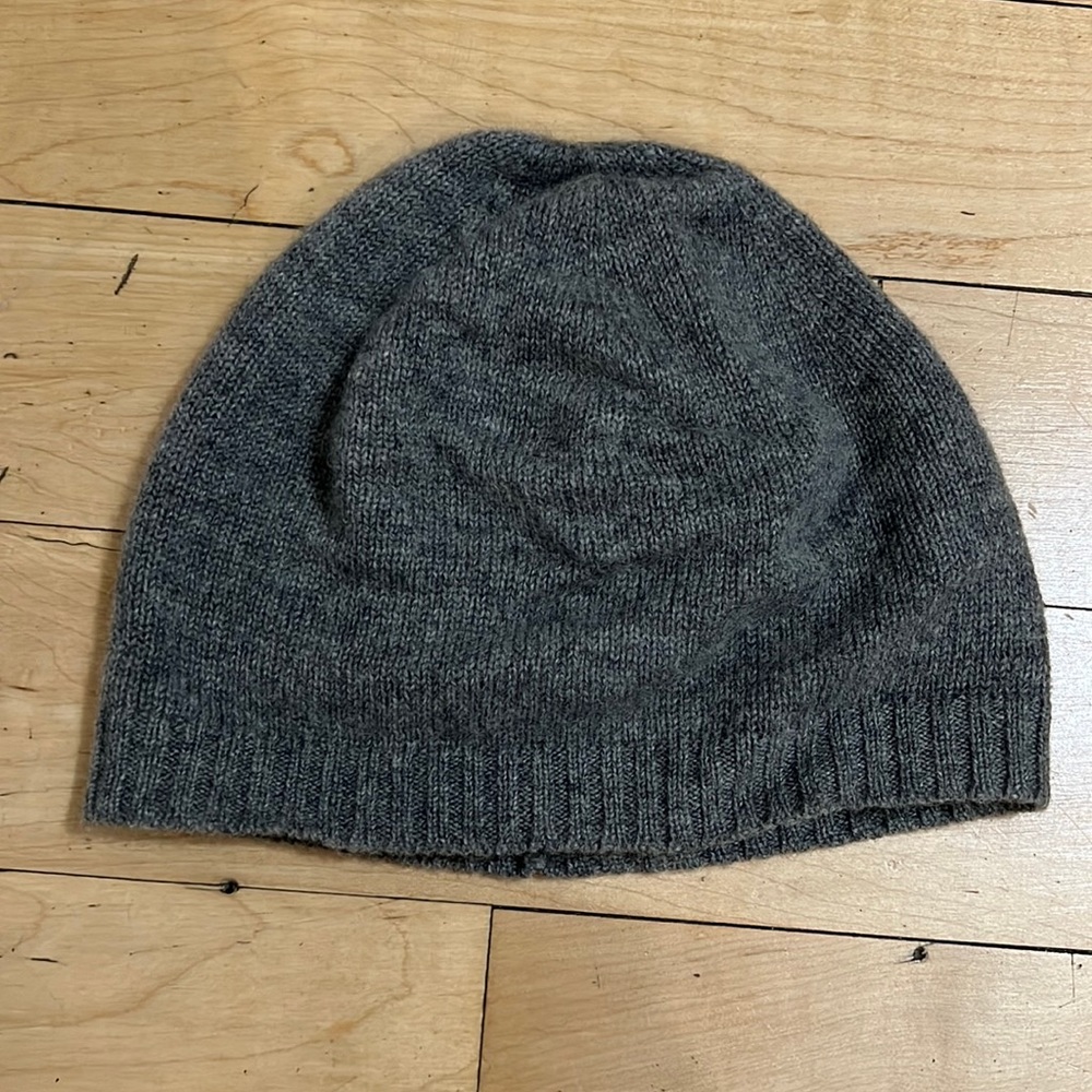 Grey Cashmere Beanie